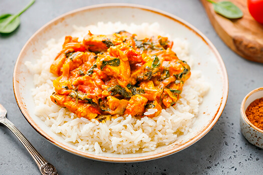 Курица карри с рисом